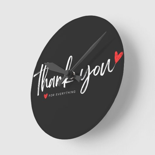 Minimalist "Thank You" Wall Clock ラウンド壁時計 (傾斜)