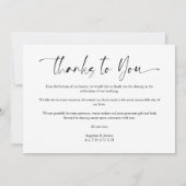 Minimalist Thanks to You Custom Photo Wedding (裏面)