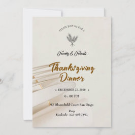 Minimalist Thanksgiving Invitation