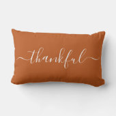 Minimalist Thanksgiving Lumbar Pillow – Thankful ランバークッション (裏面)