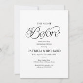 Minimalist The Night Before Rehearsal Dinner  招待状 (正面)