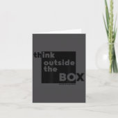Minimalist Think Outside The Box  カード (正面)