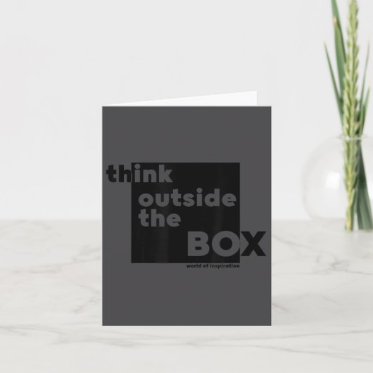 Minimalist Think Outside The Box  カード (正面)