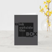 Minimalist Think Outside The Box  カード (黄色い花)
