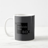 Minimalist Think Outside The Box  コーヒーマグカップ (左)