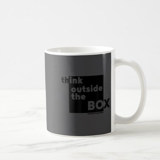 Minimalist Think Outside The Box  コーヒーマグカップ (右)