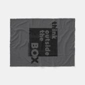 Minimalist Think Outside The Box  フリースブランケット (正面(横))
