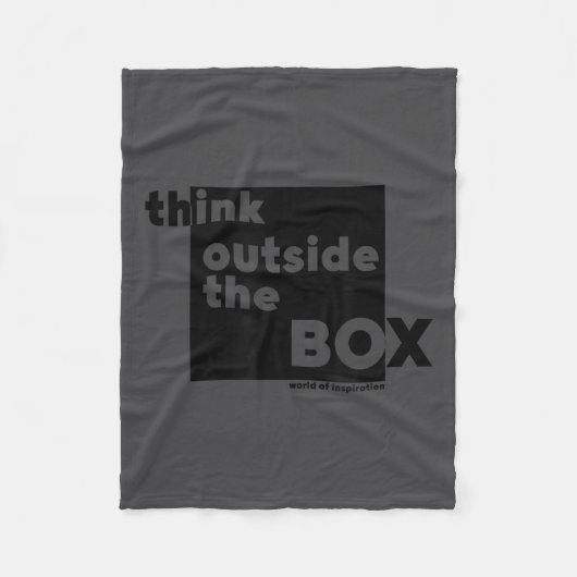Minimalist Think Outside The Box  フリースブランケット (正面)