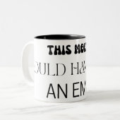 Minimalist This Meeting Could Have Been An Email ツートーンマグカップ (正面左)