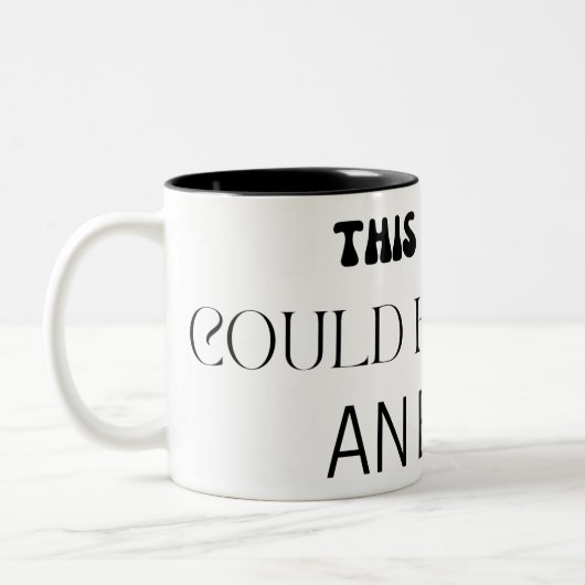 Minimalist This Meeting Could Have Been An Email ツートーンマグカップ (左)