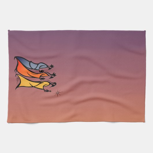 Minimalist Three Wise Men キッチンタオル (横)