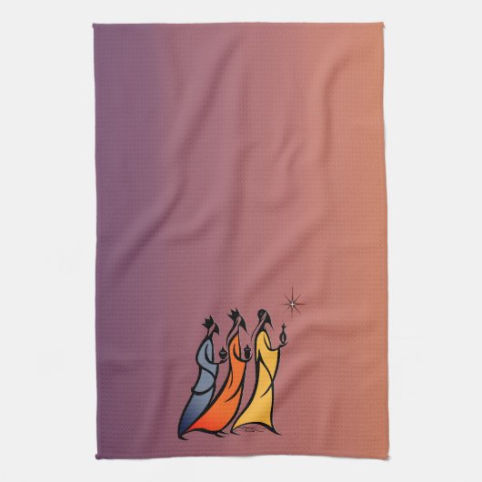 Minimalist Three Wise Men キッチンタオル (縦)