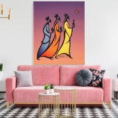 Minimalist Three Wise Men キャンバスプリント (インサイチュ (リビング))