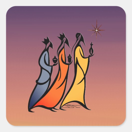 Minimalist Three Wise Men スクエアシール (正面)