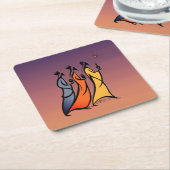 Minimalist Three Wise Men スクエアペーパーコースター (アングル)