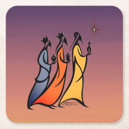 Minimalist Three Wise Men スクエアペーパーコースター