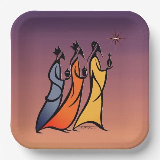 Minimalist Three Wise Men ペーパープレート (正面)