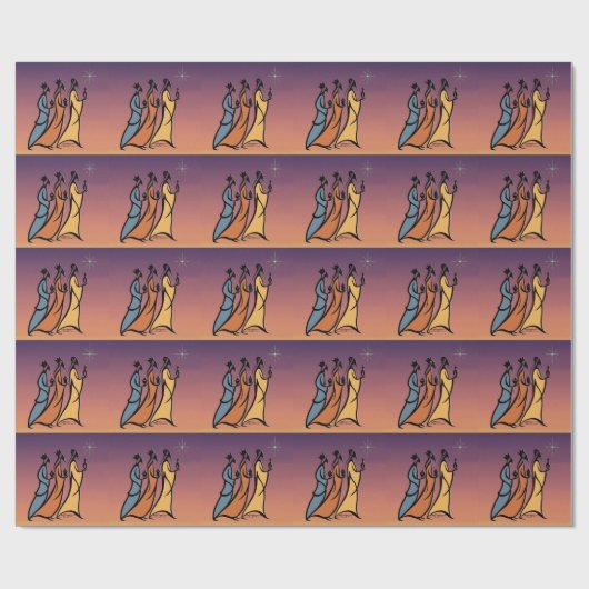 Minimalist Three Wise Men ラッピングペーパー (フラット)