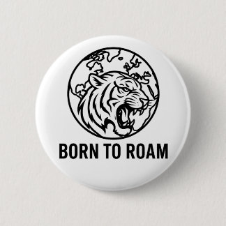 Minimalist Tiger Outline Hoodie 缶バッジ