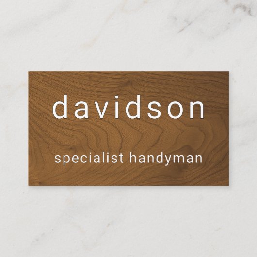 Minimalist Timber Wood Interior Design 名刺 (正面)