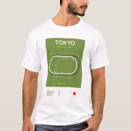 Minimalist Tokyo Horse Racing Course Print Tee Tシャツ