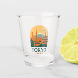 Minimalist Tokyo Japan Shot Glass – Modern Travel ショットグラス