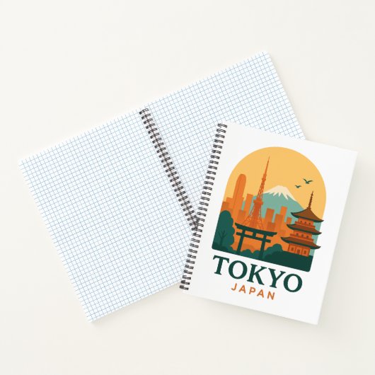 Minimalist Tokyo Japan Travel Notebook | Modern  ノートブック (内部)