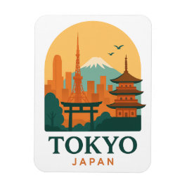 Minimalist Tokyo Japan Travel Souvenir Magnet  マグネット