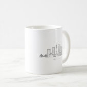 Minimalist Tokyo Skyline Illustration コーヒーマグカップ (正面右)