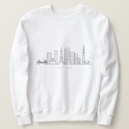 Minimalist Tokyo Skyline Illustration スウェットシャツ