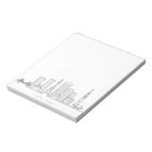 Minimalist Tokyo Skyline Illustration ノートパッド (回転)