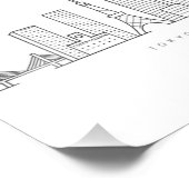 Minimalist Tokyo Skyline Illustration フォトプリント (角)