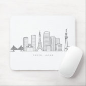 Minimalist Tokyo Skyline Illustration マウスパッド (マウス)