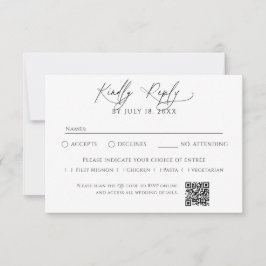 Minimalist Traditional QR Code RSVP