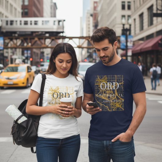 Minimalist Travel City | ORD Chicago Airport Code  Tシャツ