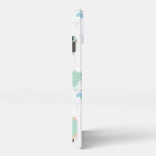 minimalist travel phone case white iPhoneケース (右側面)