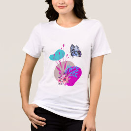 Minimalist Trendy Butterfly Design ADV-creators  トライブレンドＴシャツ