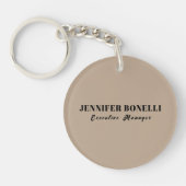 Minimalist trendy personalized customized name キーホルダー (正面)