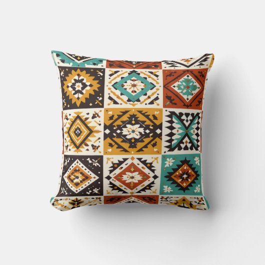 Minimalist Tribal Vertical Stripe Pillow | African クッション (正面)