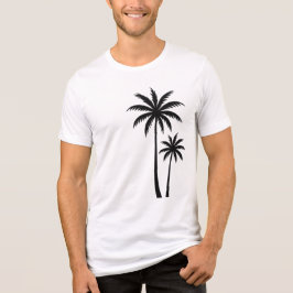 Minimalist Tropical Palm Trees Silhouette Art Tee トライブレンドＴシャツ