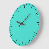Minimalist Turquoise Clock Perfect for Any Living  ラージ壁時計 (傾斜)