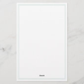 Minimalist Turquoise Monogram Two Border 便箋 (裏面)