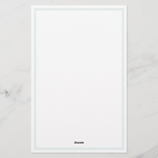 Minimalist Turquoise Monogram Two Border 便箋 (裏面)