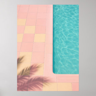 Minimalist Turquoise Pool Poster ポスター