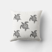 Minimalist Turtle Throw Pillow – 16x16 Modern Sea  クッション (裏面)