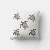 Minimalist Turtle Throw Pillow – 16x16 Modern Sea  クッション (正面)