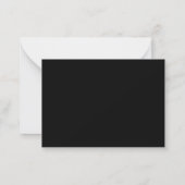 Minimalist Two Boarder Monogram Name Black ノートカード (裏面)