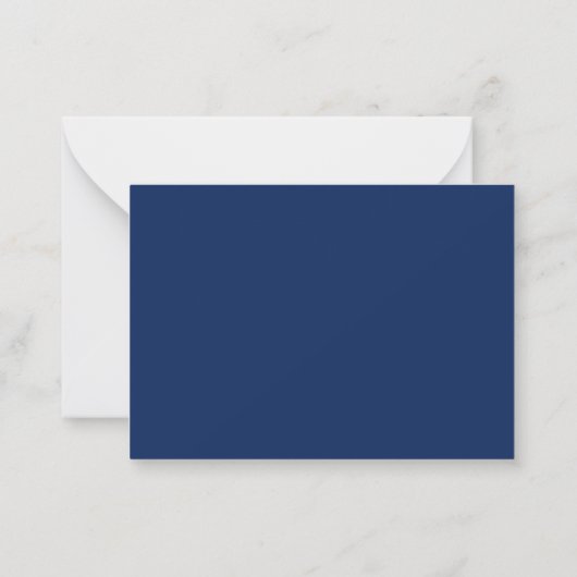 Minimalist Two Boarder Monogram Name Navy Blue ノートカード (裏面)