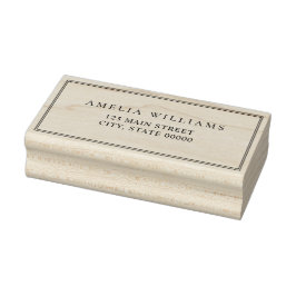 Minimalist Two Border Return Address ラバースタンプ