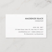 Minimalist Two-Tone Black & White Business Card 名刺 (裏面)